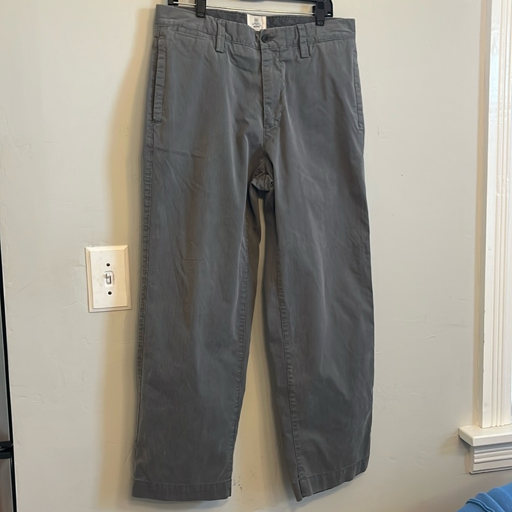 Gap gray striped 33 x 30 cotton and polyester pants